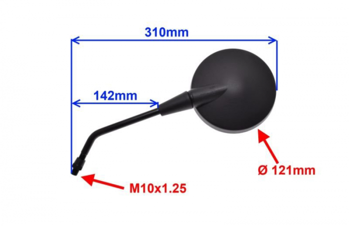 Set 2 oglinzi universale, MP212, filet M10 [2]