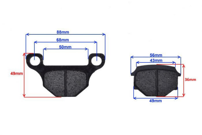 Set 2 placuta frana fata LIFAN-253FMN, Aprilia, Derbi, echivalent EBC - FA93 [2]