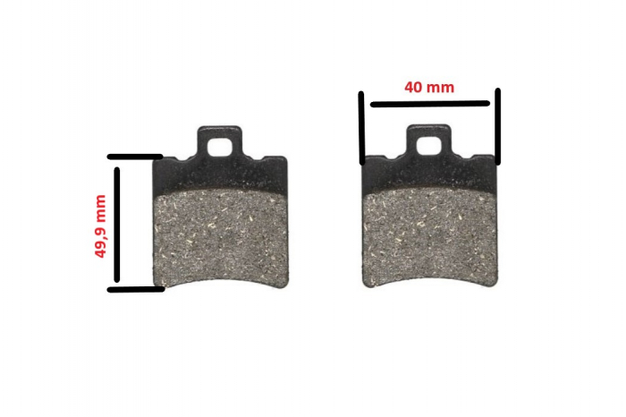 Set 2 placute frana 40x49.9x7mm, scutere [2]