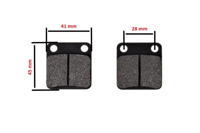 Set 2 placute frana Atv 150, 41x45x7mm [2]