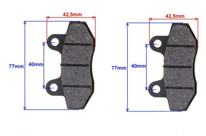 Set 2 placute frana Chopper, Shotgun, echivalent EBC FA86, grosime 9mm [2]