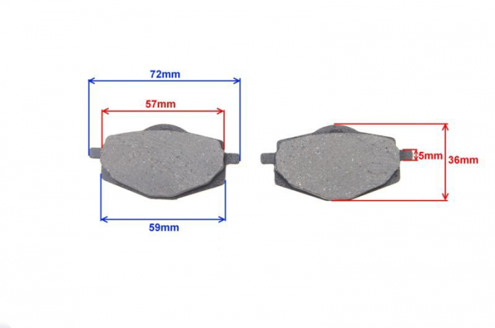 Set 2 placute frana, echivalent EBC FA101, echivalent EBC FA260, grosime 9mm [2]