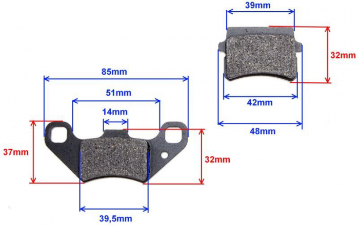 Set 2 placute frana fata Atv 150, echivalent EBC - FA416 [3]
