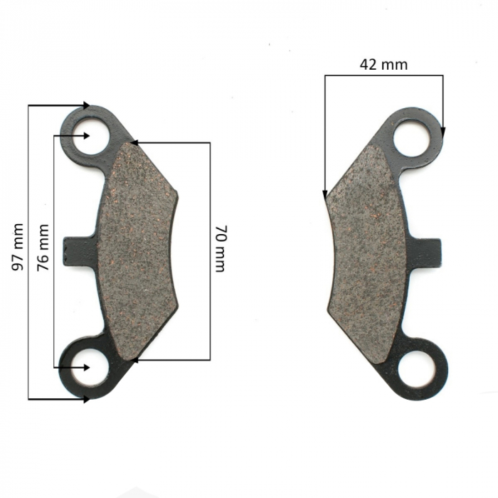 Set 2 placute frana fata atv 200cc, china 97x42cm