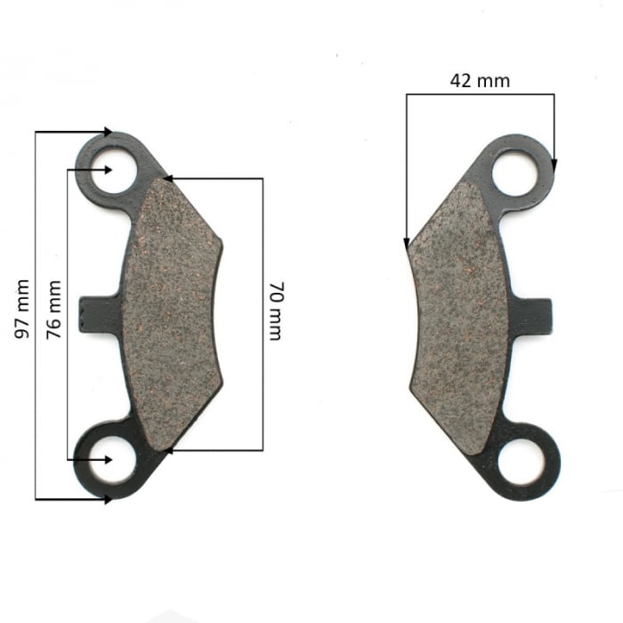 Set 2 placute frana fata atv 200cc, china 97x42cm