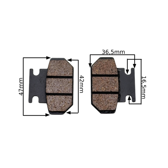 Set 2 placute frana fata atv XTR Farmer [2]