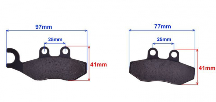Set 2 placute frana fata Piaggio Fly 125 50, echivalent EBC SFA353, grosime 9mm [2]