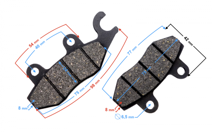 Set 2 placute frana fata Yamaha TZR50N [3]