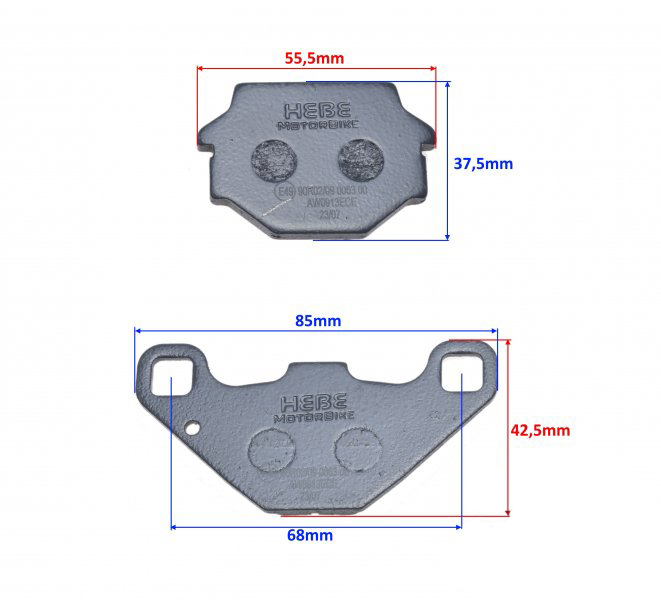 Set 2 placute frana Kawasaki KTM Suzuki Aprilia Tgb, echivalent EBC FA67 [2]