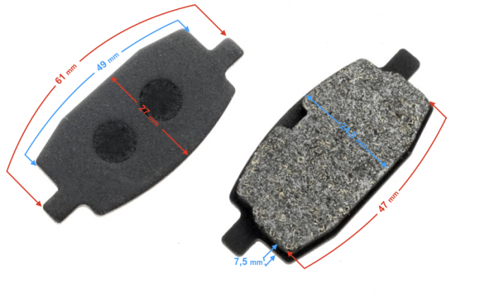 Set 2 placute frana moto/atv GTR50 [4]