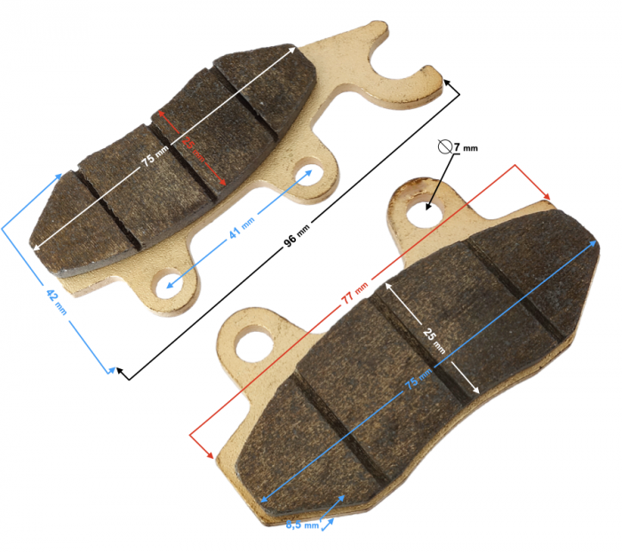 Set 2 placute frana moto/atv sinterizate 75x96 KLHHSN036 [3]