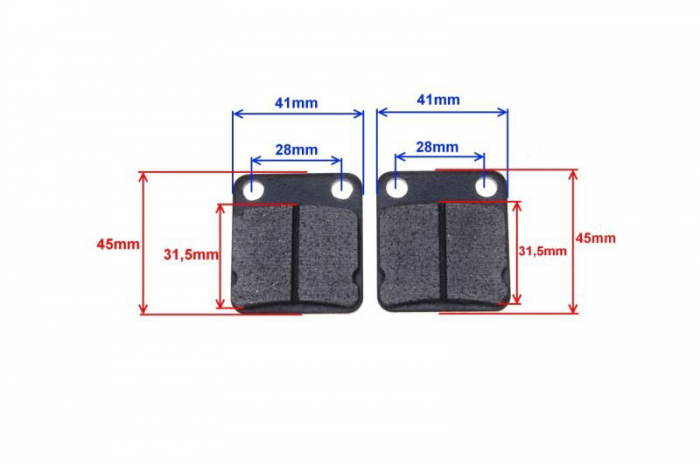 Set 2 placute frana spate Atv150,echivalent EBC - FA54, grosime 7mm, 41x45x7mm [2]