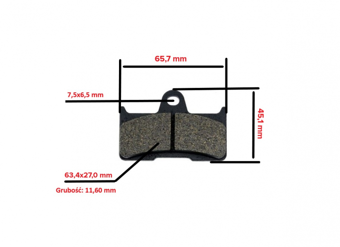 Set 2 placute frana spate CF MOTO 450/520/550 POWER FORCE [2]