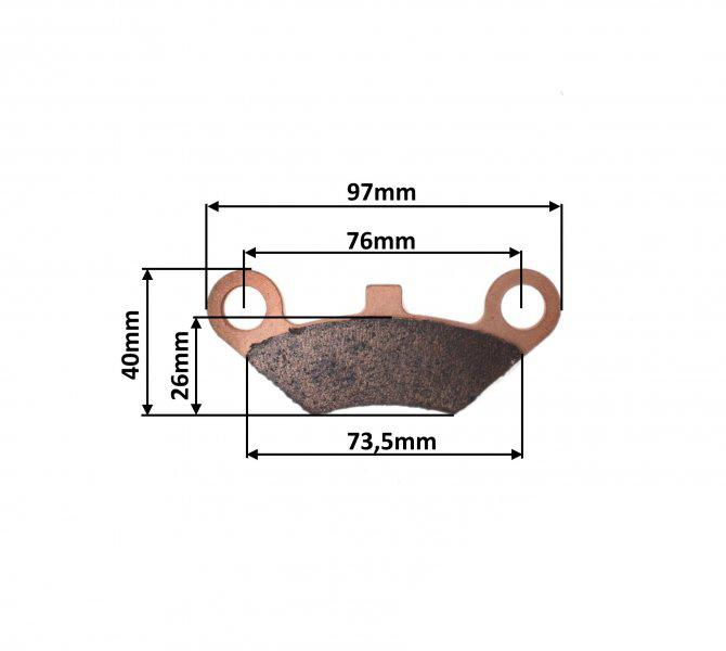 Set 2 placute frana spate CF Moto sinterizate, ZCF4108B [3]