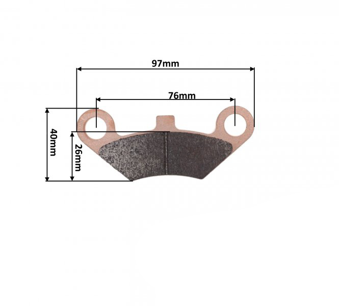 Set 2 placute frana spate sinterizate CF MOTO 500 625 x6 x7 x8 800 [3]