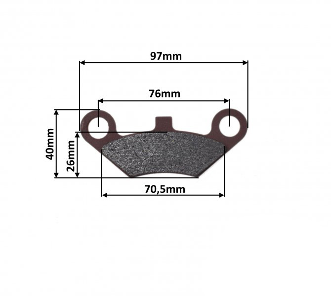 Set 2 placute frana spate CF Moto, ZCF4108 [3]