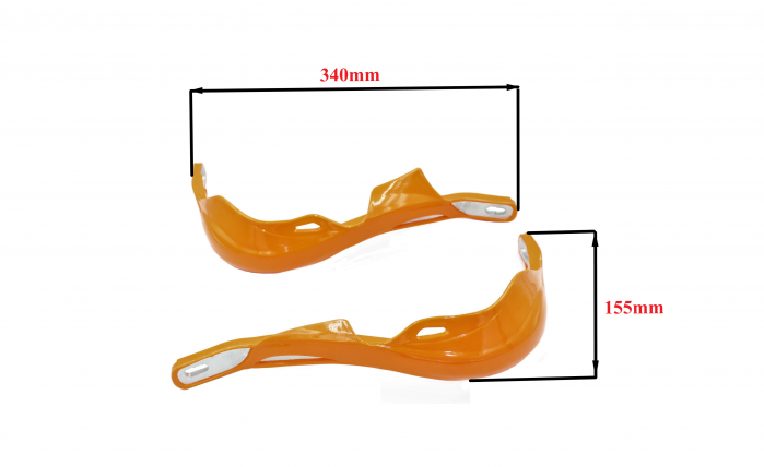 Set 2 protectii maini, insertie aluminiu, prindere pentru ghidon 22mm, culoare portocaliu [2]