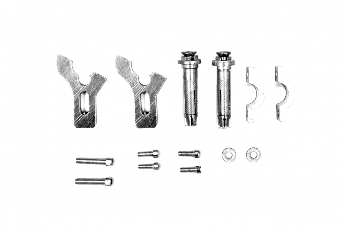Set 2 protectii maini, insertie aluminiu, prindere pentru ghidon 22mm, culoare rosu [3]