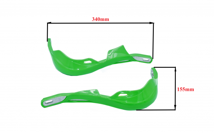 Set 2 protectii maini, insertie aluminiu, prindere pentru ghidon 22mm, culoare verde [2]