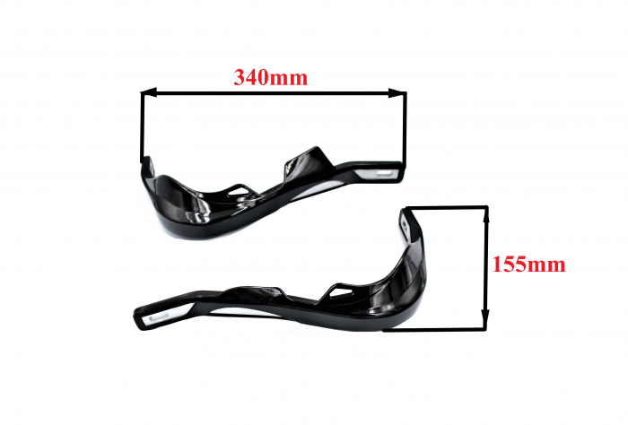 Set 2 protectii maini cu insertie din aluminiu, prindere pentru ghidon 22mm si 28.6, culoare negru [2]