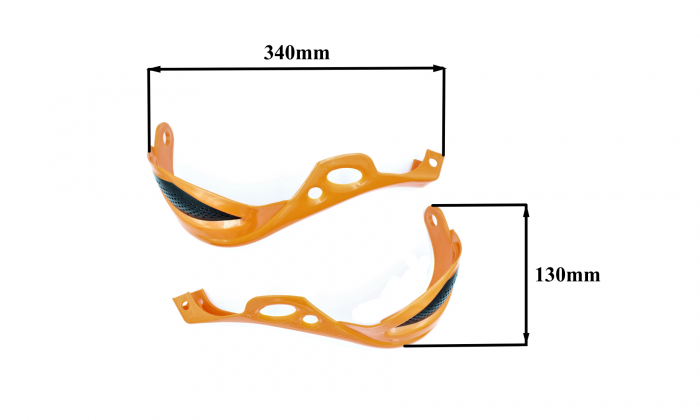 Set 2 protectii maini, prindere pentru ghidon 22mm, culoare portocaliu/negru [3]