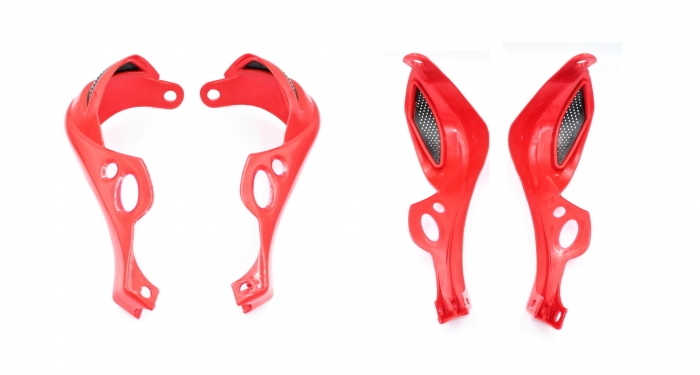 Set 2 protectii maini, prindere pentru ghidon 22mm, culoare rosu [3]