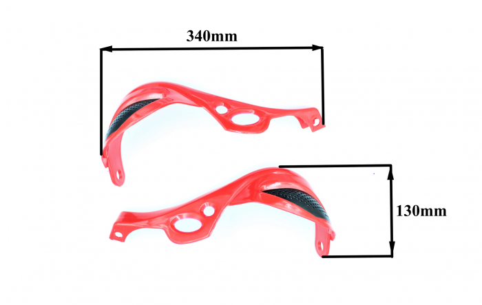 Set 2 protectii maini, prindere pentru ghidon 22mm, culoare rosu [4]
