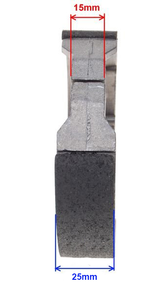 Set 2 saboti frana spate Jonway Sunny d.110mm [3]