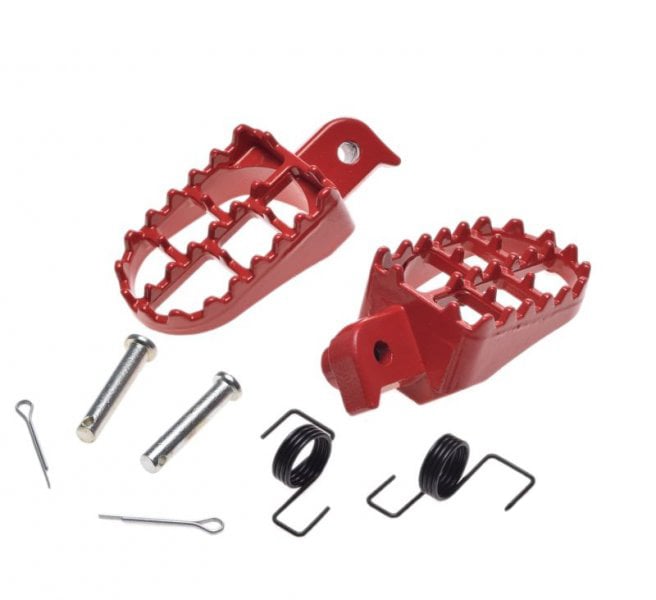 Set 2 scarite motocross pitbike, culoare rosu, diametru 45mm - 55mm