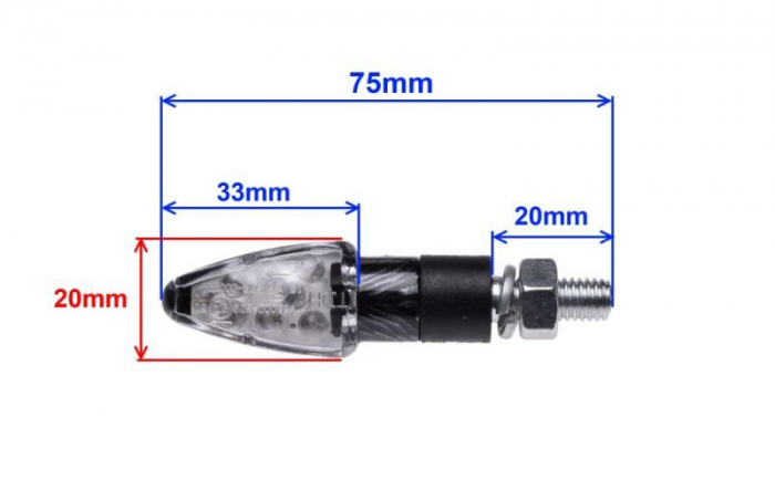Set 2 semanlizari mini carbon LED [2]