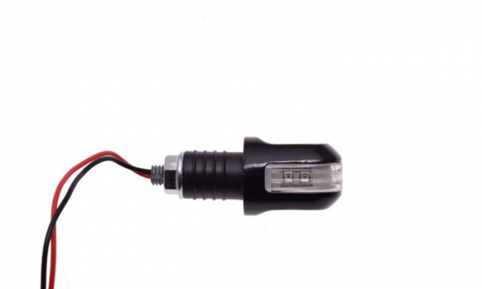 Set 2 semnalizari cu LED, model curbat, carcasa metal, culoare negru [3]