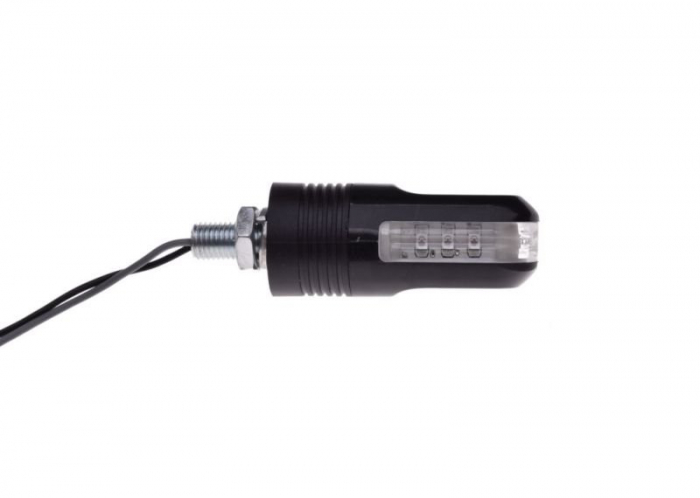 Set 2 semnalizari cu LED, model curbat, carcasa plastic, culoare negru [4]
