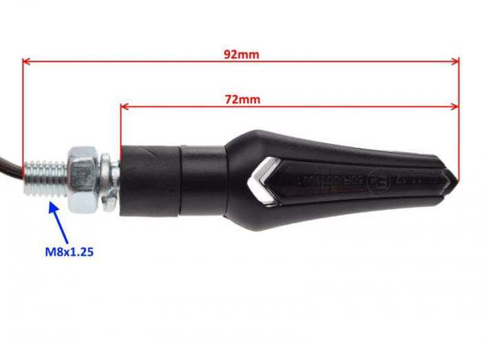 Set 2 semnalizari cu LED si ornamente diferite culori, E8 [2]