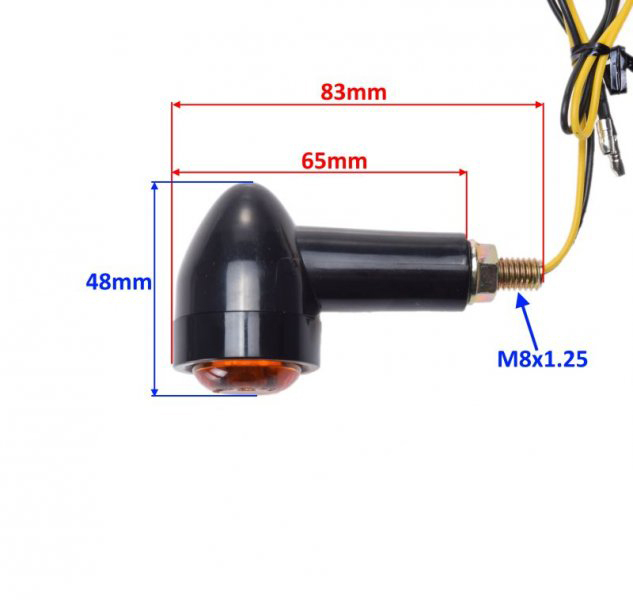 Set 2 semnalizari cu LED, tip Harley, cu diode, carcasa din plastic, culoare negru [2]