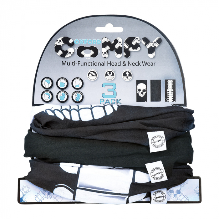 Set 3 protectii vant model schelet, culoare negru/alb [6]