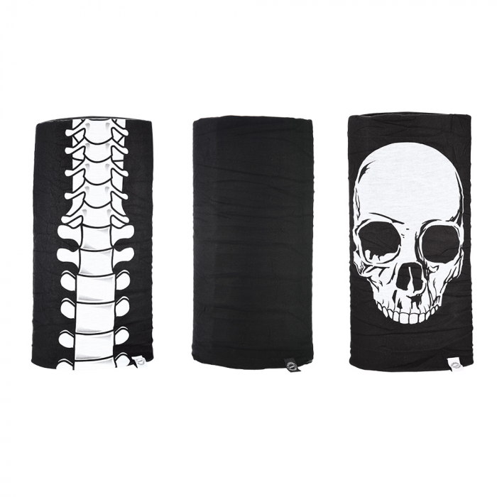 Set 3 protectii vant model schelet, culoare negru/alb [4]