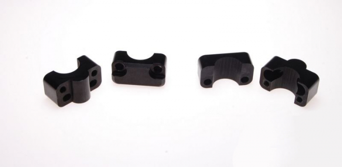 Set adaptor/inaltator prindere ghidon de la 22mm la 28mm, culoare negru [5]