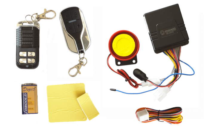Set alarma+pornire/oprire motor universala,12v, 2 telecomenzi [3]