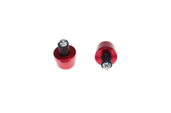 Set capeti ghidon, pentru motociclete, culoare rosu, diametru guma 17mm [2]