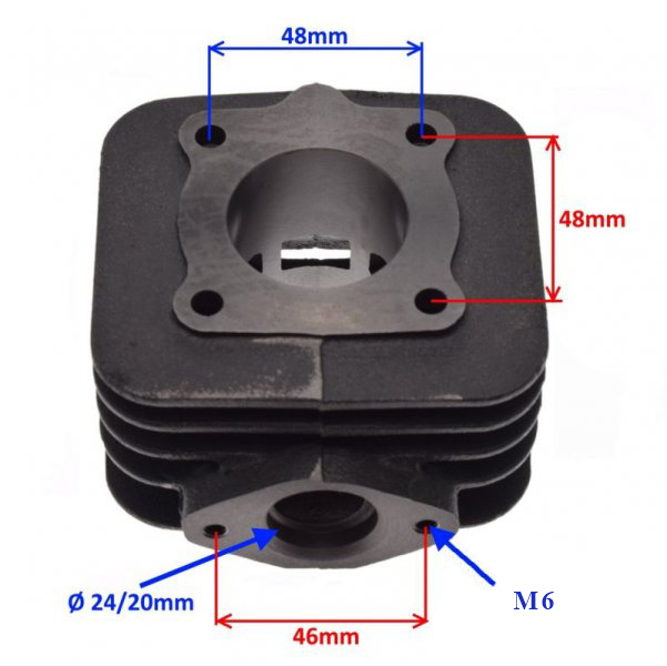 Set cilindru + piston + segmenti, WM, Piaggio scuter 2T, 40mm, AC [2]
