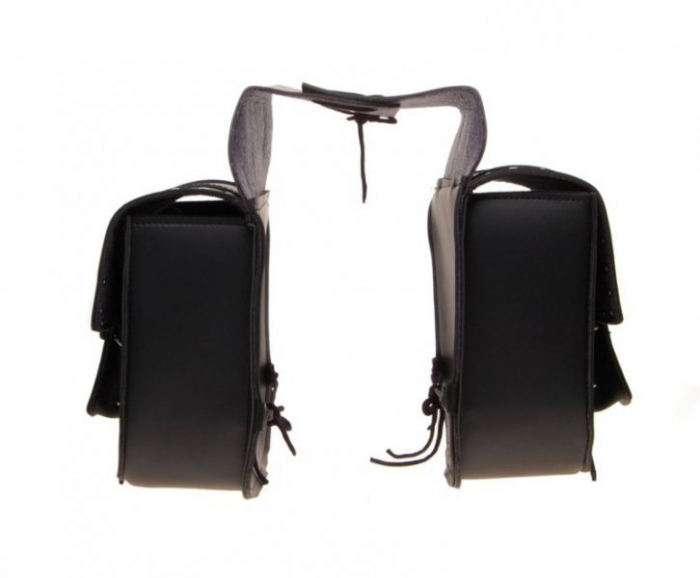 Set genti laterale Chopper, cu capse, curele din piele naturala [2]