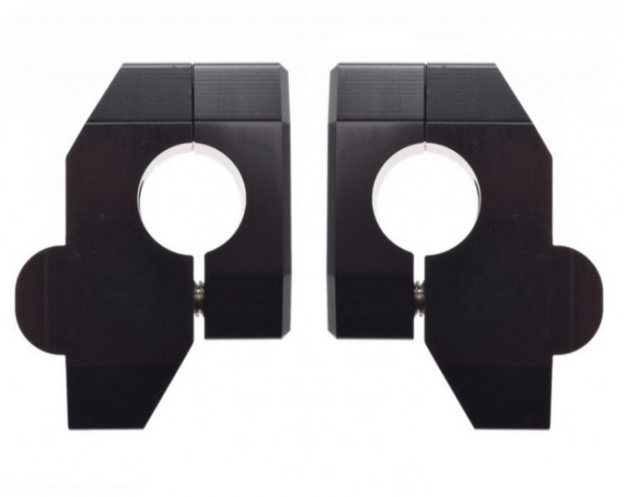 Set inaltatoare ghidon 22mm, culoare negru [2]