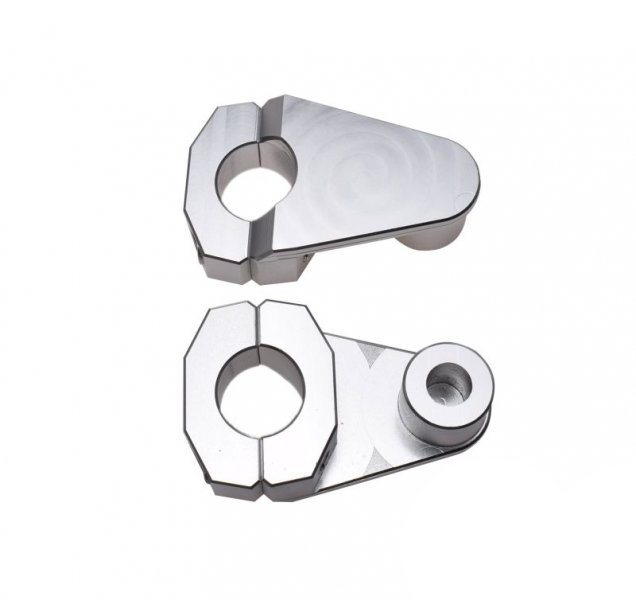 Set inaltatoare ghidon 28.5mm (risere), culoare argintiu, inaltime 60 mm [2]