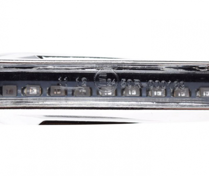 Set lampi semnalizare dinamice, LED, crom [4]