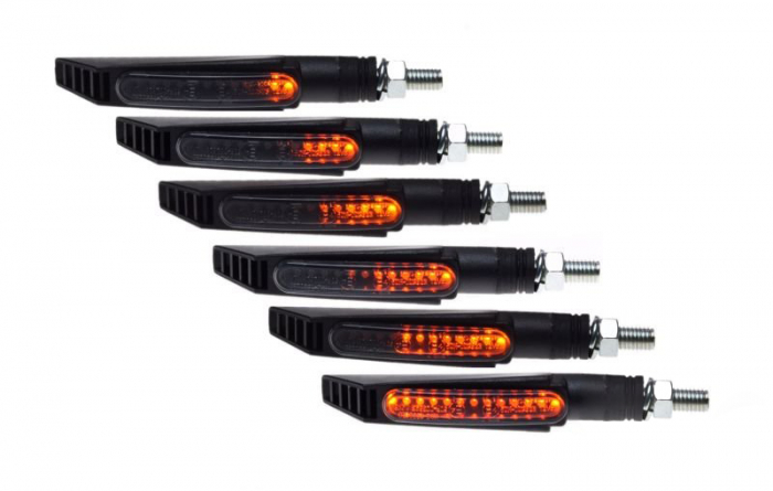 Set lampi semnalizari dinamice, LED, carbon [5]