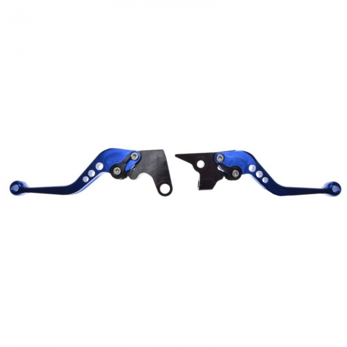 Set leviere frana si ambreiaj, ajustabile, pentru Yamaha FZ,MT,XJ,XSR, culoare albastru