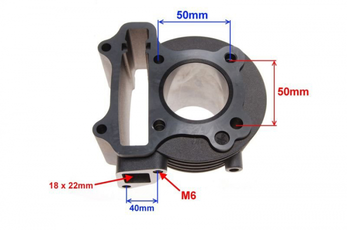 Set motor 60cc GY6 4T format din cilindru, piston, segmenti si garnituri [2]