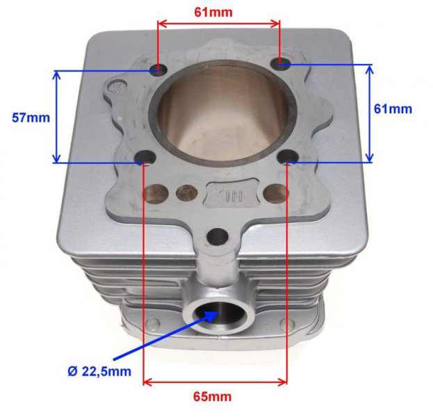 Set motor Loncin 150cc, 4T, 62mm, cilindru si piston [4]