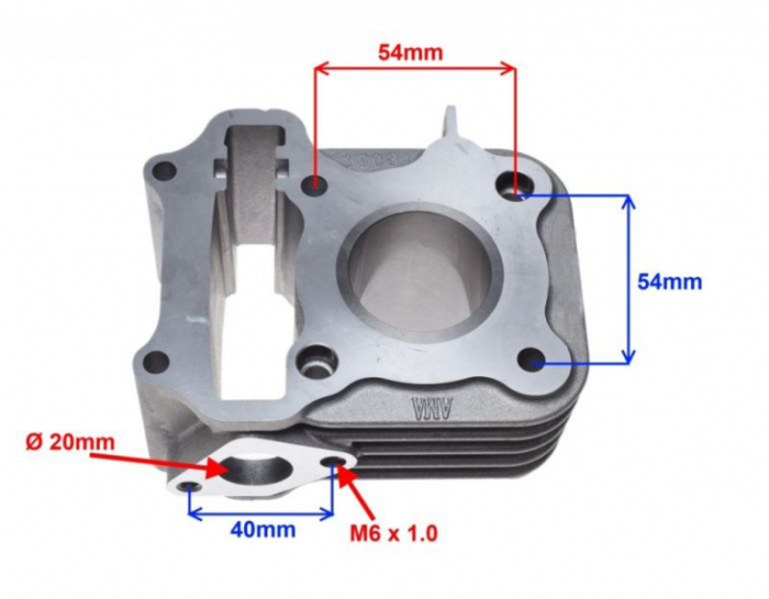 Set motor Cilindru, piston si garnituri Sym Orbit 50cc, 4T [2]