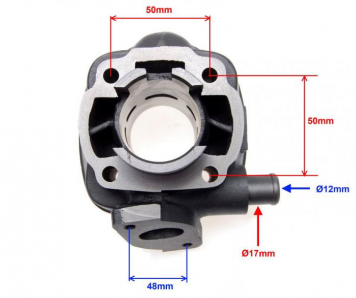 Set motor cilindru, piston si segmenti, garnituri Aprilia/Yamaha/Minarelli, racire apa, d.40 [2]